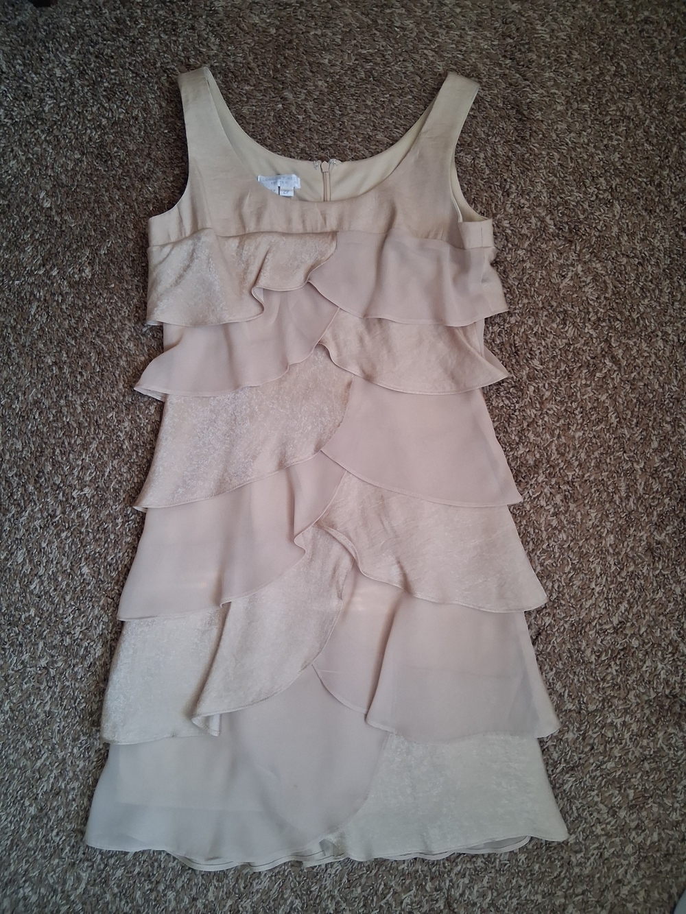 London Times Cream Layered Ruffle Formal Dress for Girls